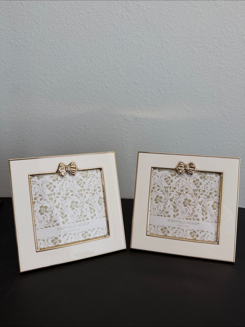 Sheffield Home | Cottage Chic Coquette Gold Trim Picture Frames ~ Set of 2 - Picture 5 of 5